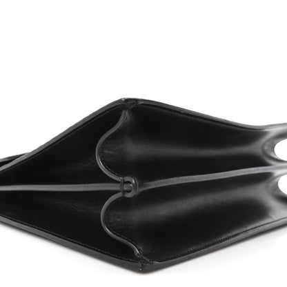 Christian Louboutin Calfskin Diamond Embossed Extra Large Elisa Shoulder Bag Black 9 of 10