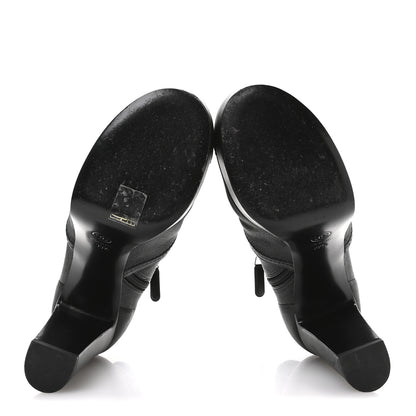 Chanel Lambskin Platform Short Boots 39.5 Black 6 of 9
