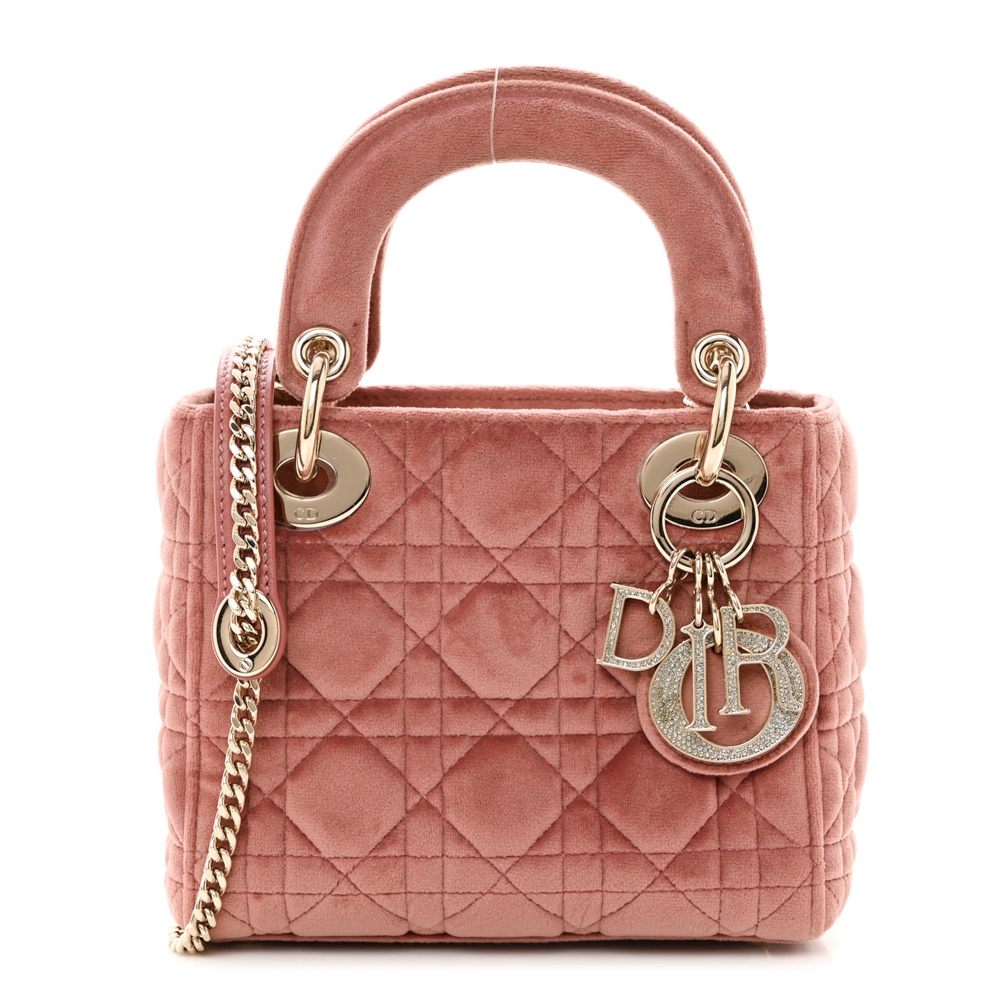 Velvet Mini Lady Dior Pink