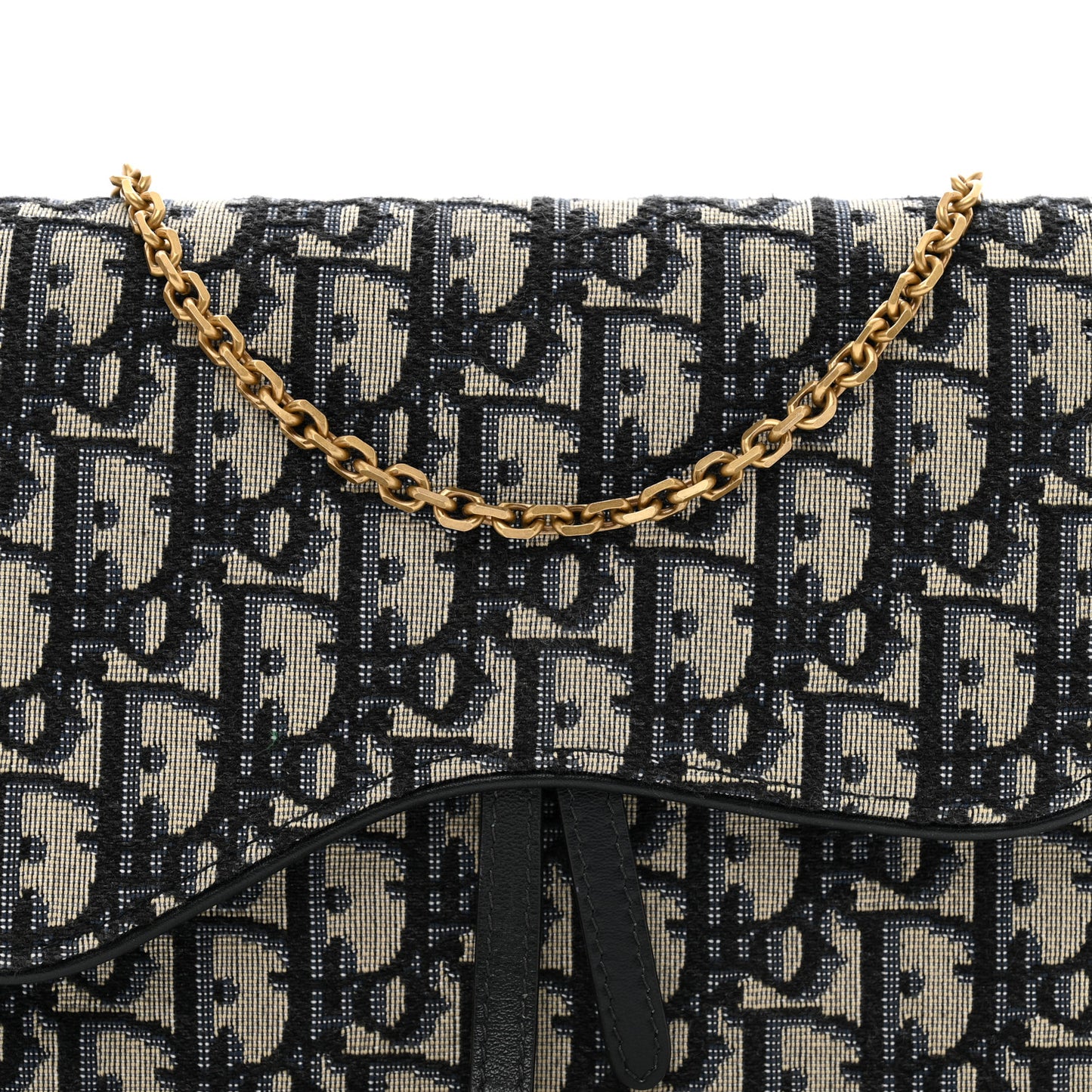 Oblique Saddle Chain Pouch Blue
