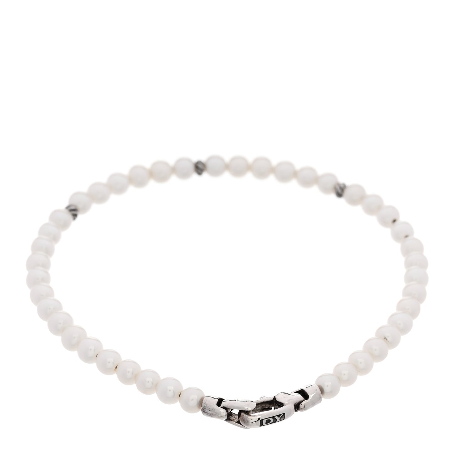 Sterling Silver Pearl 4mm Bijoux Spiritual Beads Bracelet