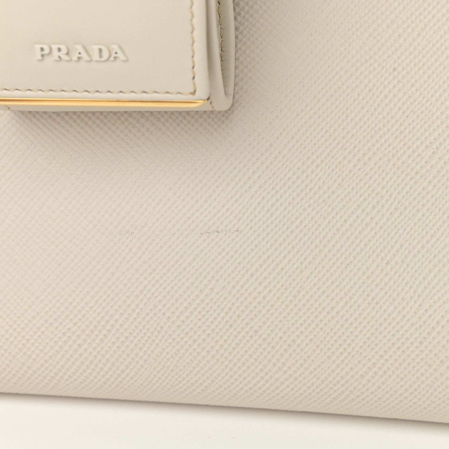 Prada Saffiano Cuir Calfskin Large Monochrome Top Handle Tote White 10 of 11