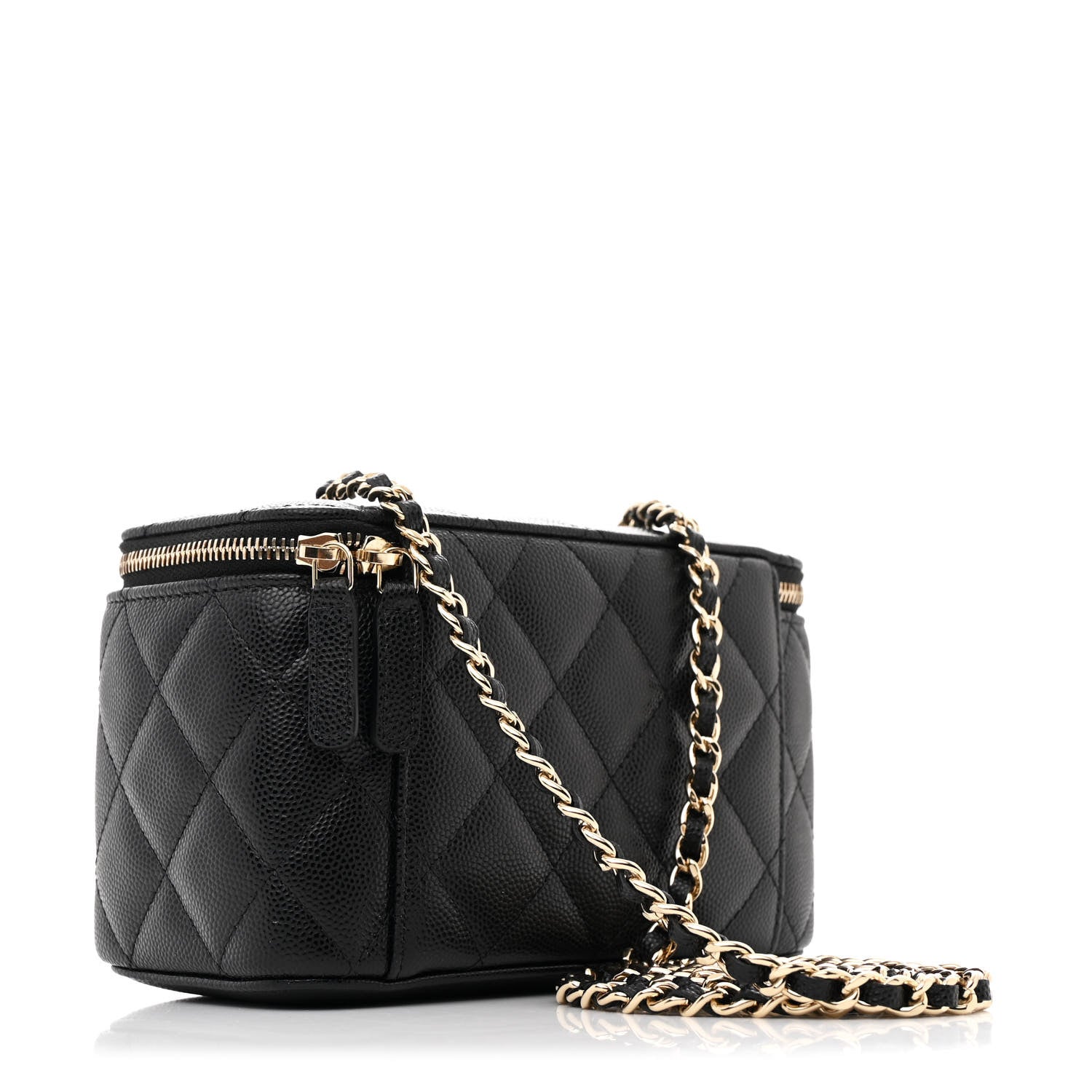 Chanel Caviar Quilted Small Vanity Case With Chain Black 3 of 11