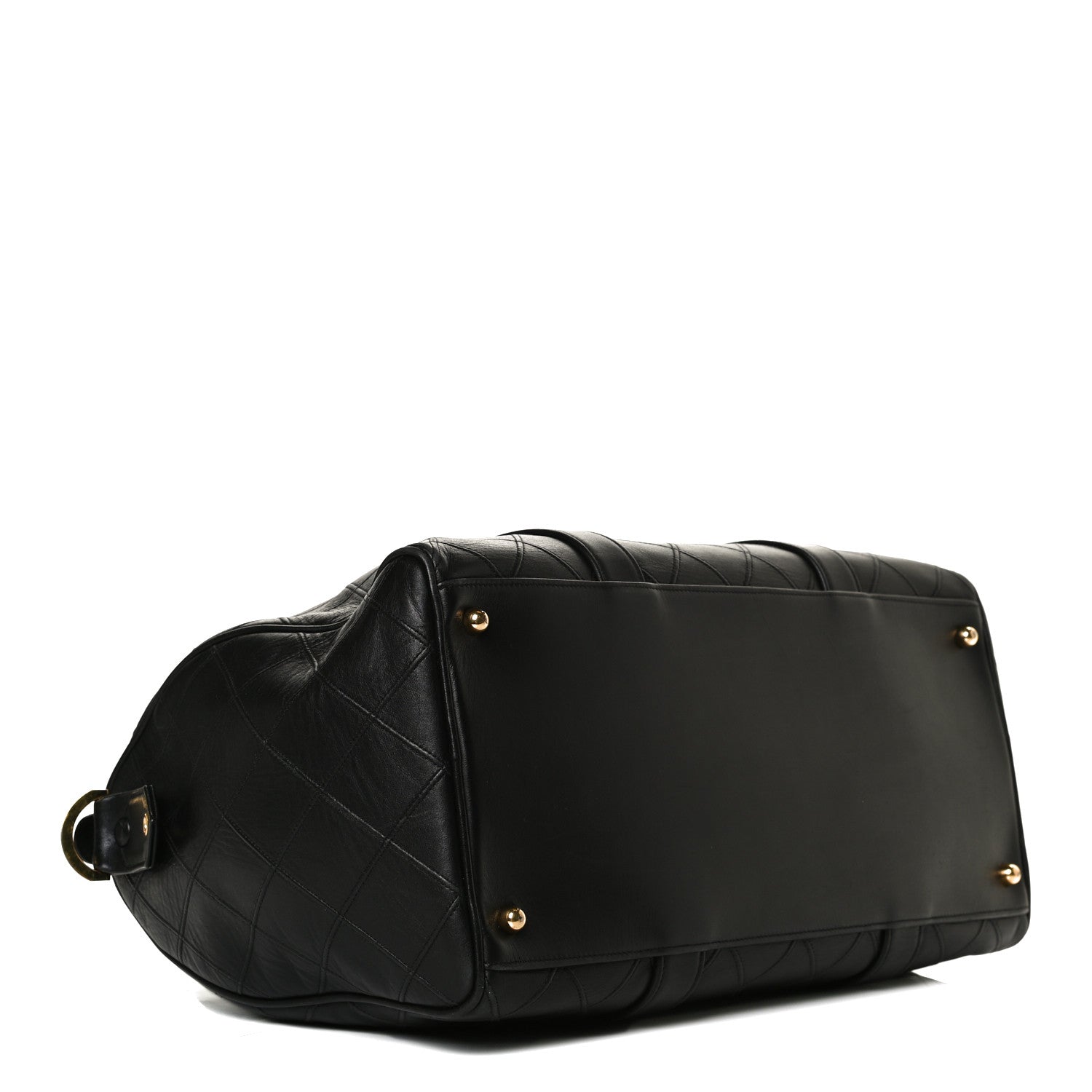 Chanel Calfskin Stitched CC Boston Black 4 of 16