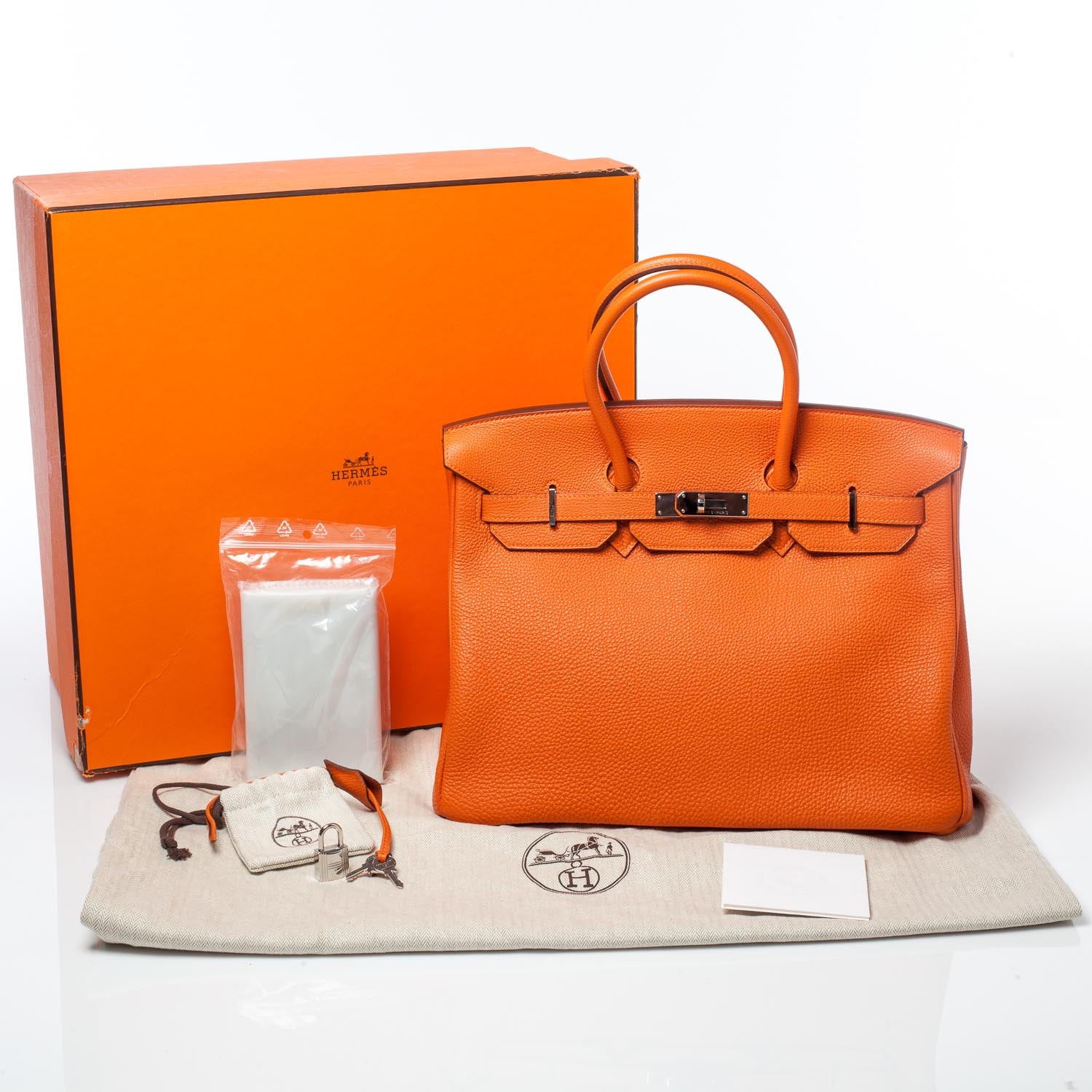 Hermes Togo Birkin 35 Orange 11 of 11