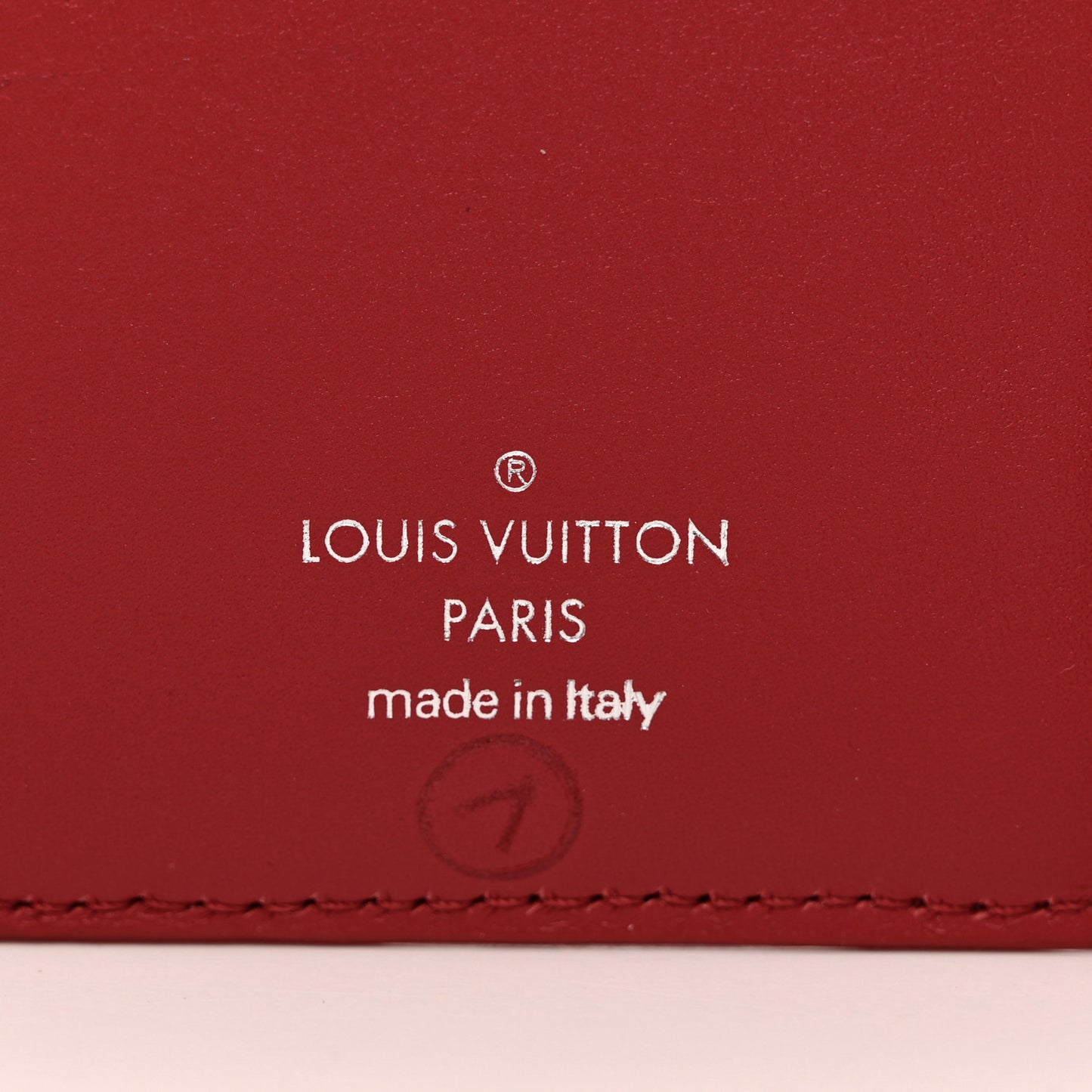 Calfskin New Wave Compact Wallet Rouge