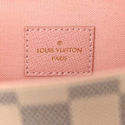 Louis Vuitton Damier Azur Pochette Felicie Chain Wallet Rose Ballerine 8 of 17
