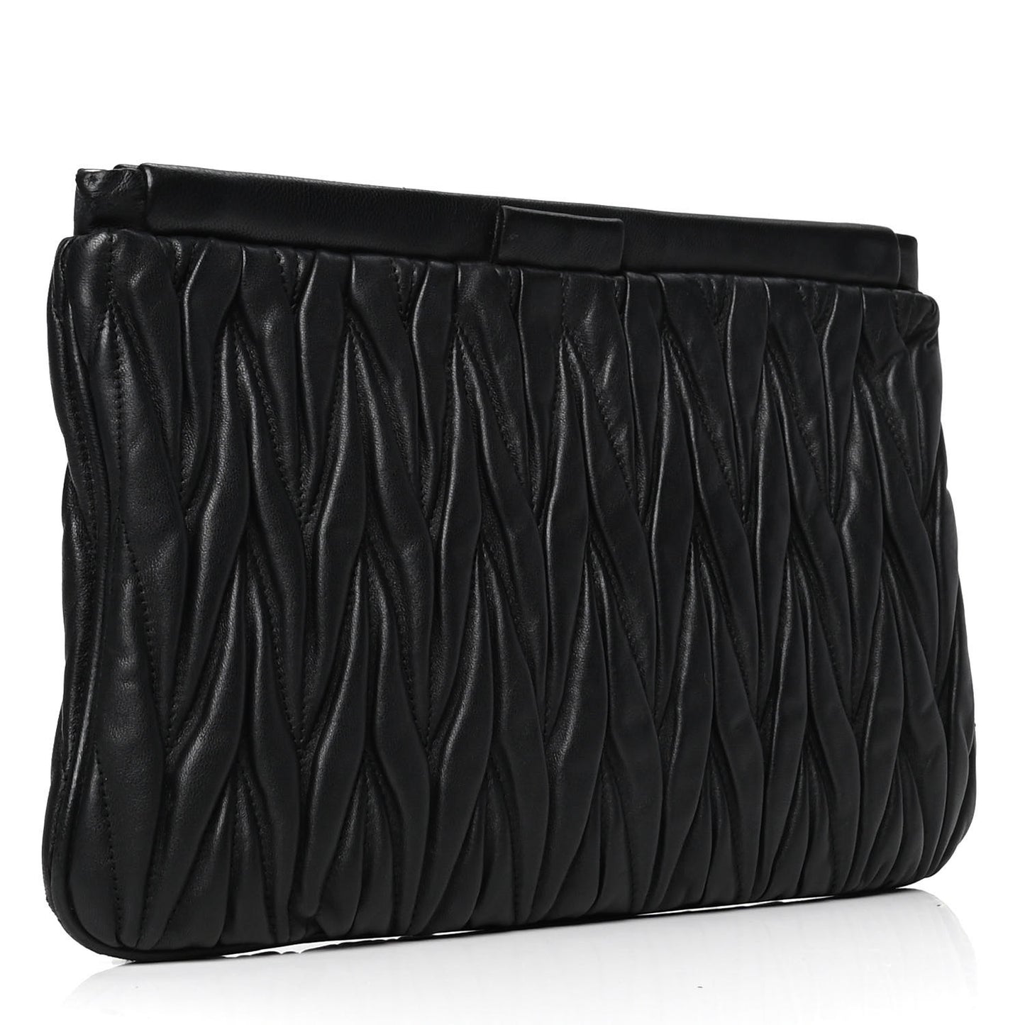 Nappa Matelasse Clutch Black