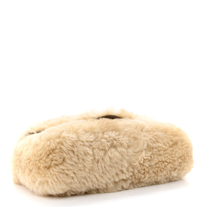 Saint Laurent Shearling Calypso Crossbody Crema Naturel Dark Cigar 3 of 11