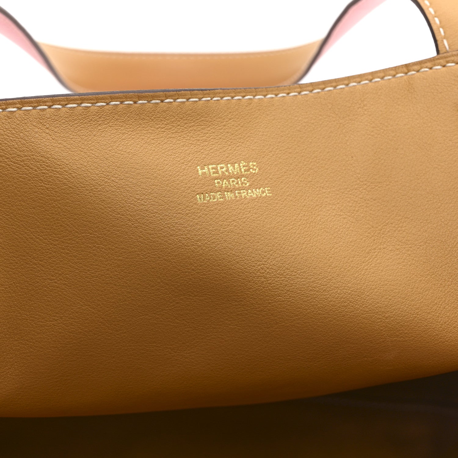 Hermes Veau Sikkim Swift Double Sens 28 Reversible Tote Rose Sakura Curry 10 of 17