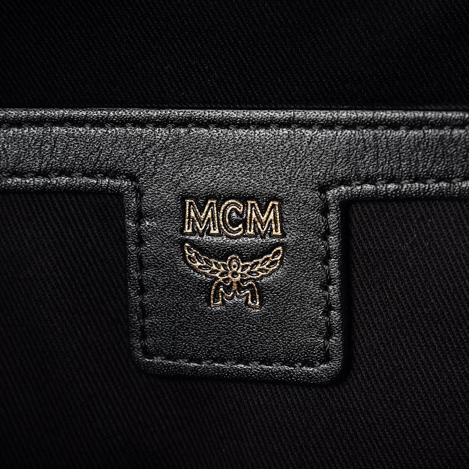 MCM Visetos Chevron Colorblock Small Stark Backpack Black 7 of 9