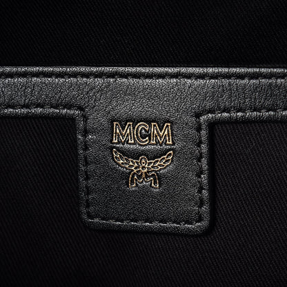 MCM Visetos Chevron Colorblock Small Stark Backpack Black 7 of 9