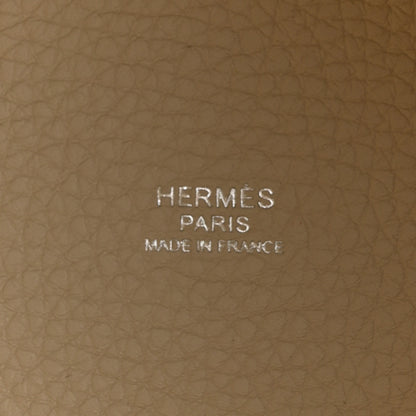 Hermes Taurillon Clemence Picotin Lock 18 PM Beton 5 of 10
