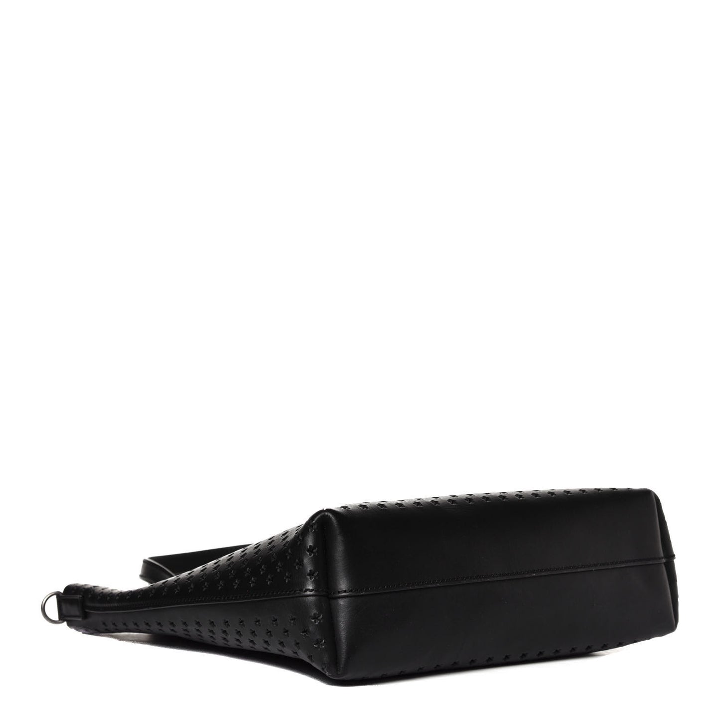 Calfskin Star Perforated Toy Shopping Tote Black