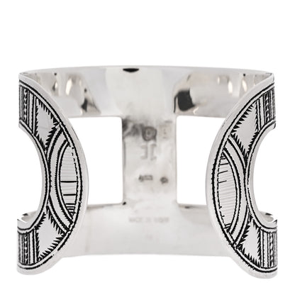 Hermes Sterling Silver Touareg Wide Cuff Bracelet 2 of 5