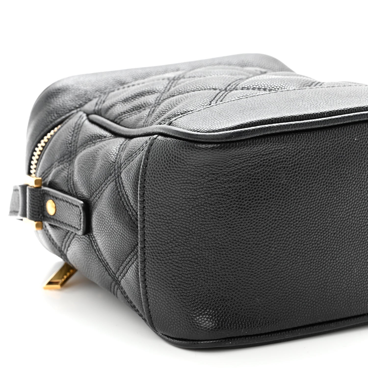 Saint Laurent Grain de Poudre Quilted 80's Vanity Bag Black 8 of 11