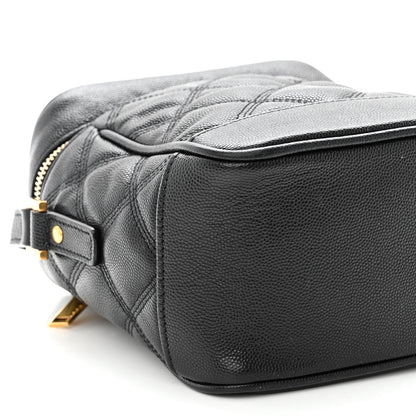 Saint Laurent Grain de Poudre Quilted 80's Vanity Bag Black 8 of 11