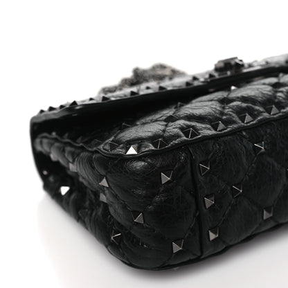 Valentino Garavani Lambskin Small Rockstud Spike Shoulder Bag Black 8 of 9