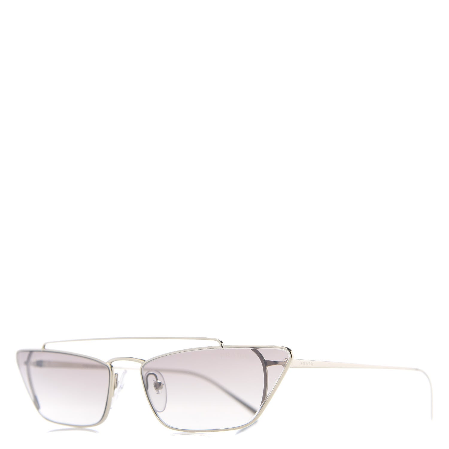 Prada Metal Cat Eye Sunglasses SPR 64U Gold 1 of 8