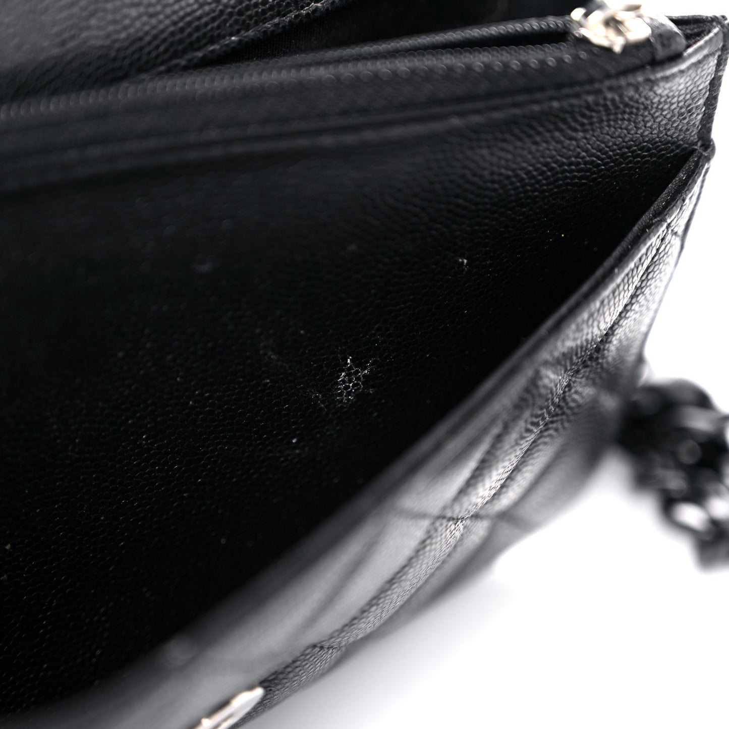 Caviar Quilted My Everything Wallet On Chain WOC Black