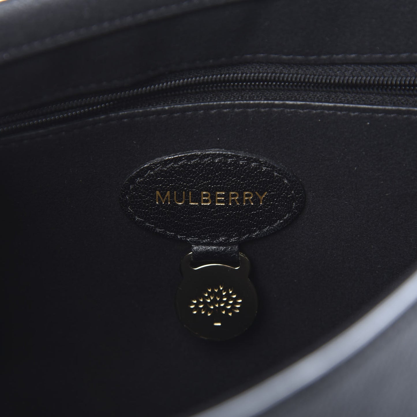 Glossy Goatskin Medium Lily Black