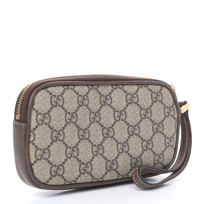 Gucci GG Supreme Monogram Ophidia Phone Case Wristlet Brown 2 of 8