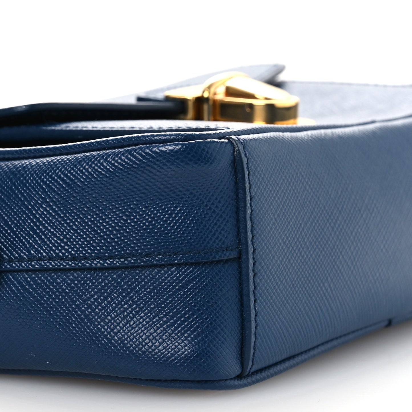 Saffiano Mini Front Pocket Crossbody Bag Bleuette