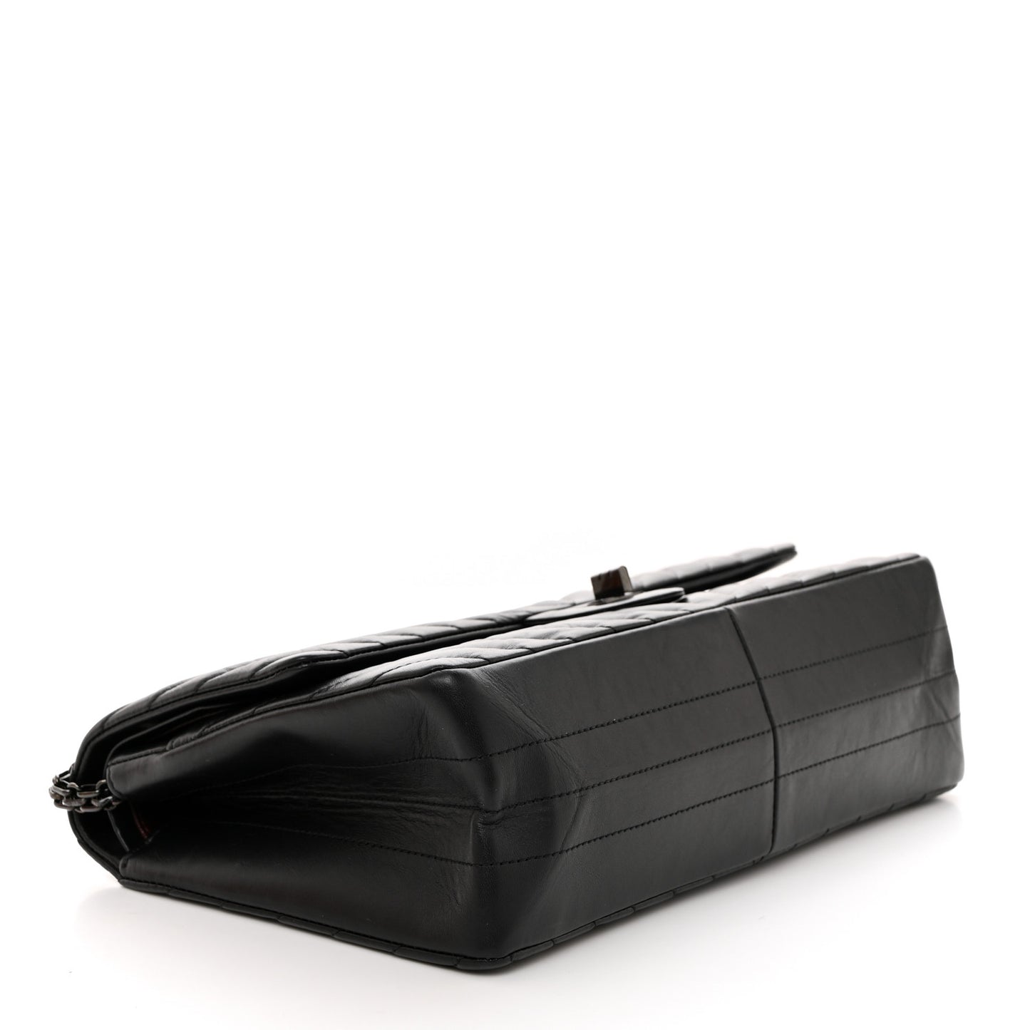 Aged Calfskin Chevron Quilted 2.55 Reissue 226 So Black