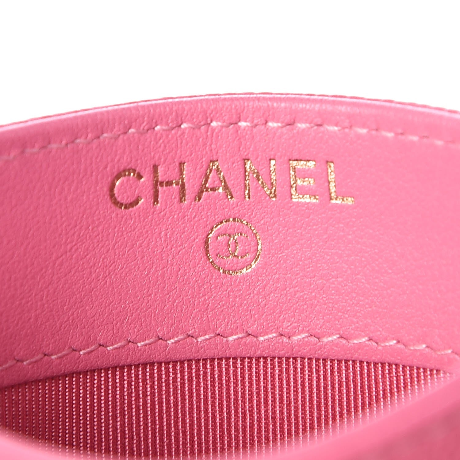 Chanel Caviar Quilted Card Holder Pink 6 of 9