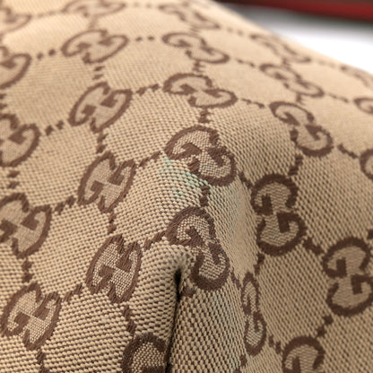 Gucci GG Monogram Web Large Giglio Tote Beige Brown 10 of 10