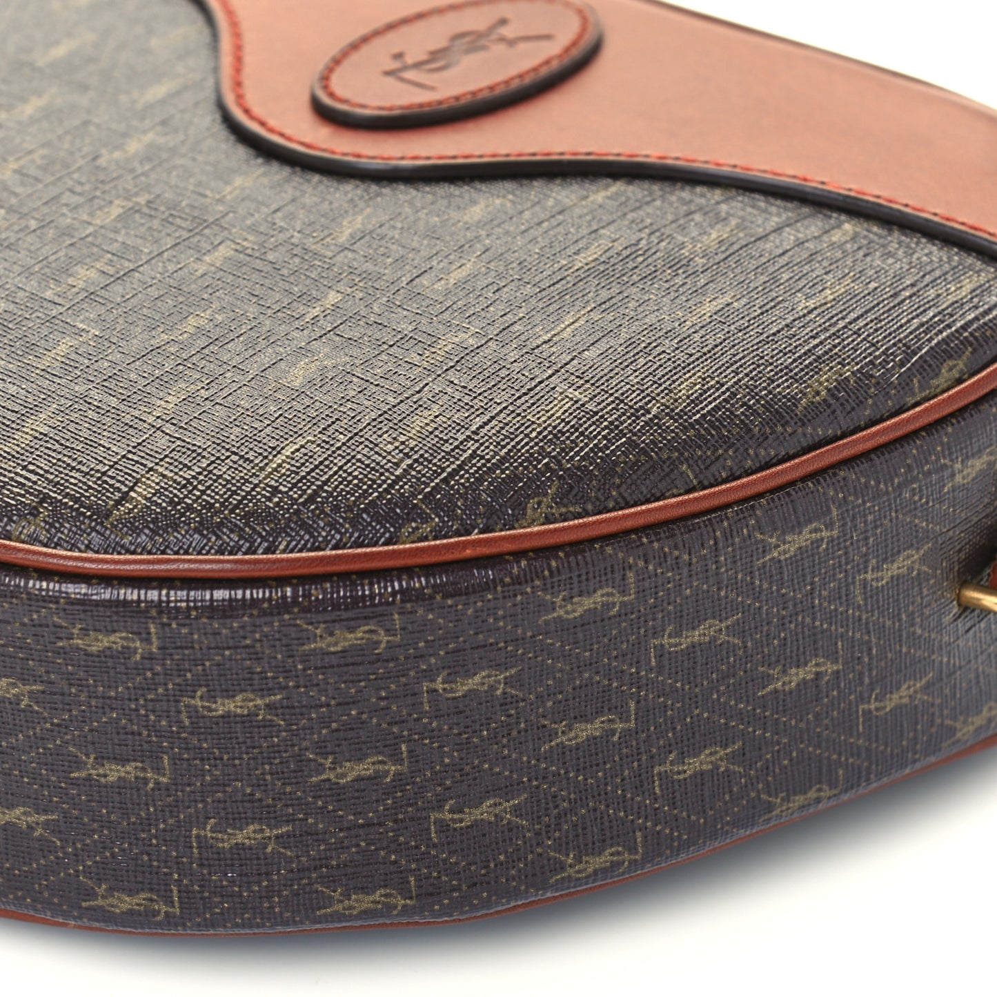Canvas Smooth Calfskin Le Monogramme Coeur Crossbody Chestnut