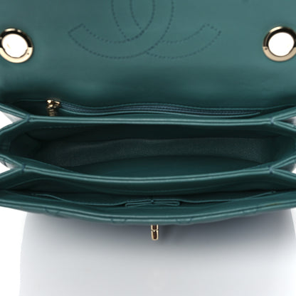 Chanel Lambskin Quilted Small Trendy CC Flap Dual Handle Bag Green 5 of 10