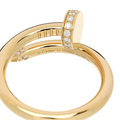 Cartier 18K Yellow Gold Diamond Juste Un Clou Ring 53 6.25 5 of 6