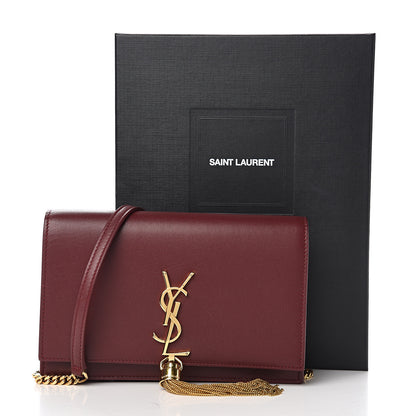Saint Laurent Smooth Calfskin Classic Monogram Kate Tassel Chain Wallet Palissandre 12 of 12