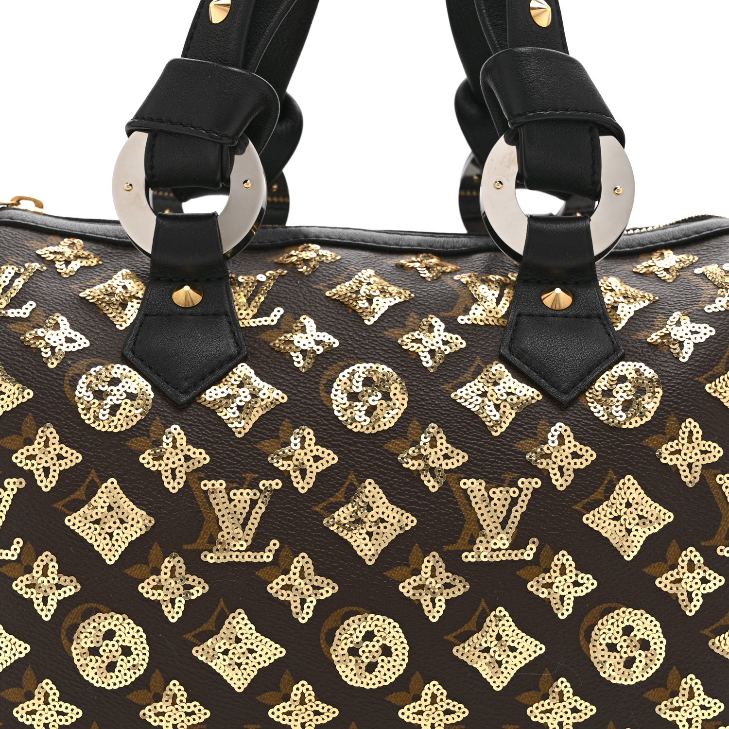 Louis Vuitton Monogram Sequins Eclipse Speedy 28 Gold 8 of 10