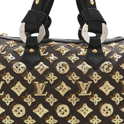 Louis Vuitton Monogram Sequins Eclipse Speedy 28 Gold 8 of 10