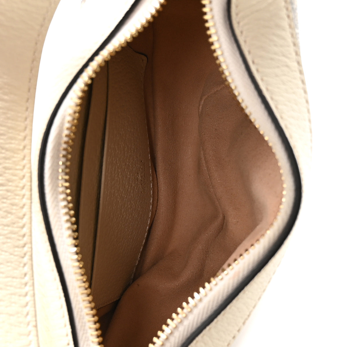 GG Supreme Monogram Textured Dollar Calfskin Web Mini Ophidia Half Moon Hobo Beige Ebony Mystic White