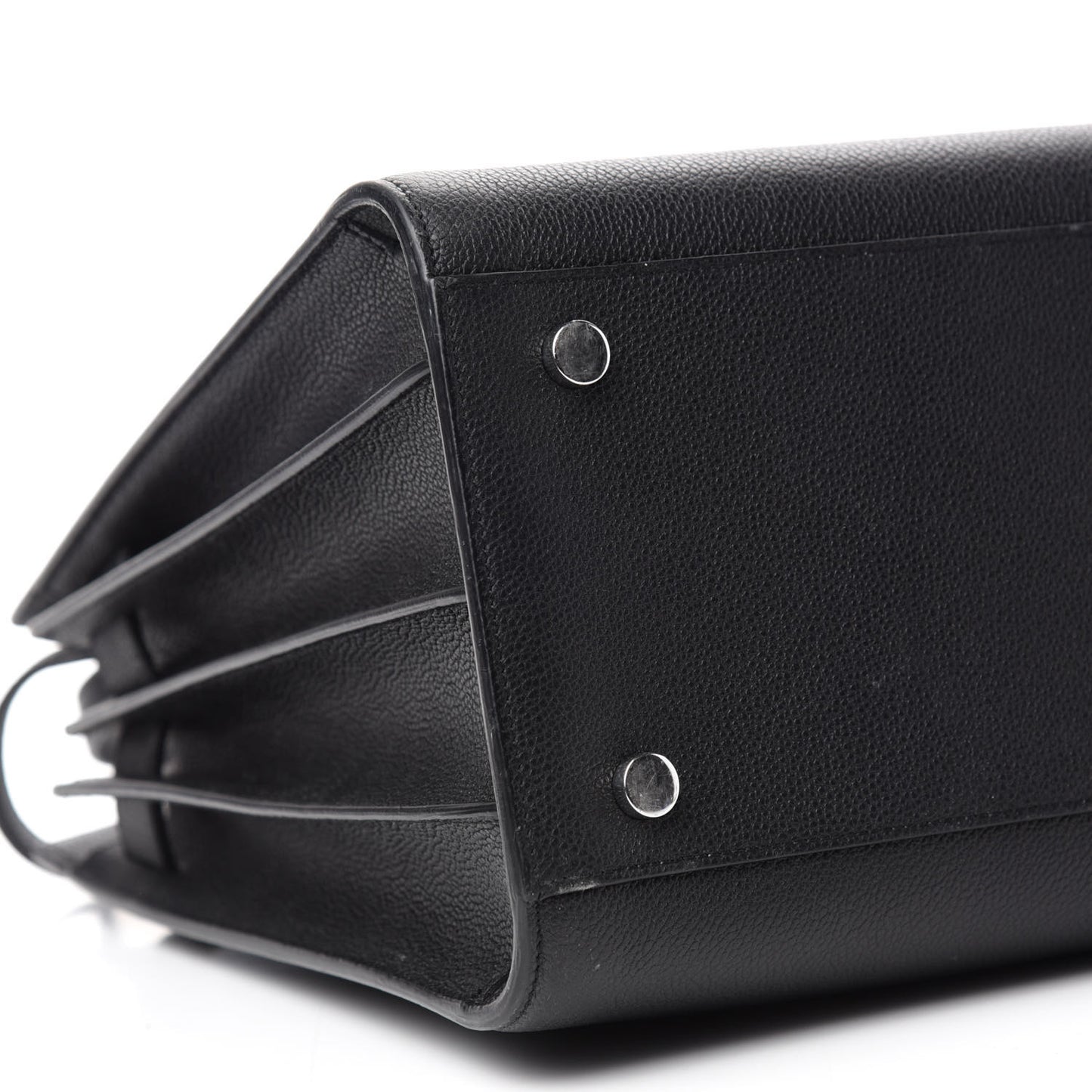 Grained Calfskin Small Sac De Jour Black