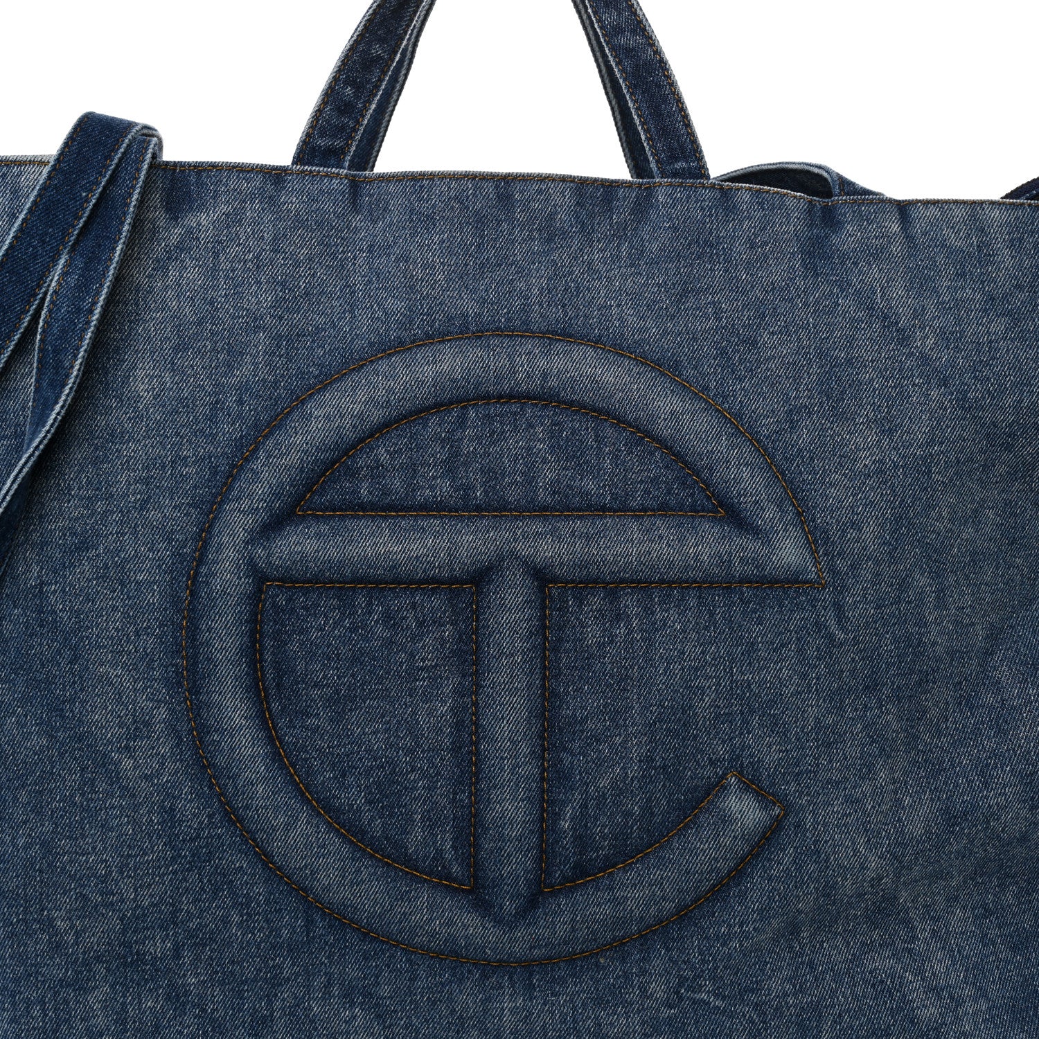 Telfar Denim Large Shopping Bag Blue 5 of 7