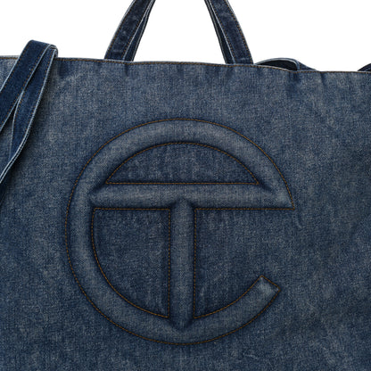 Telfar Denim Large Shopping Bag Blue 5 of 7