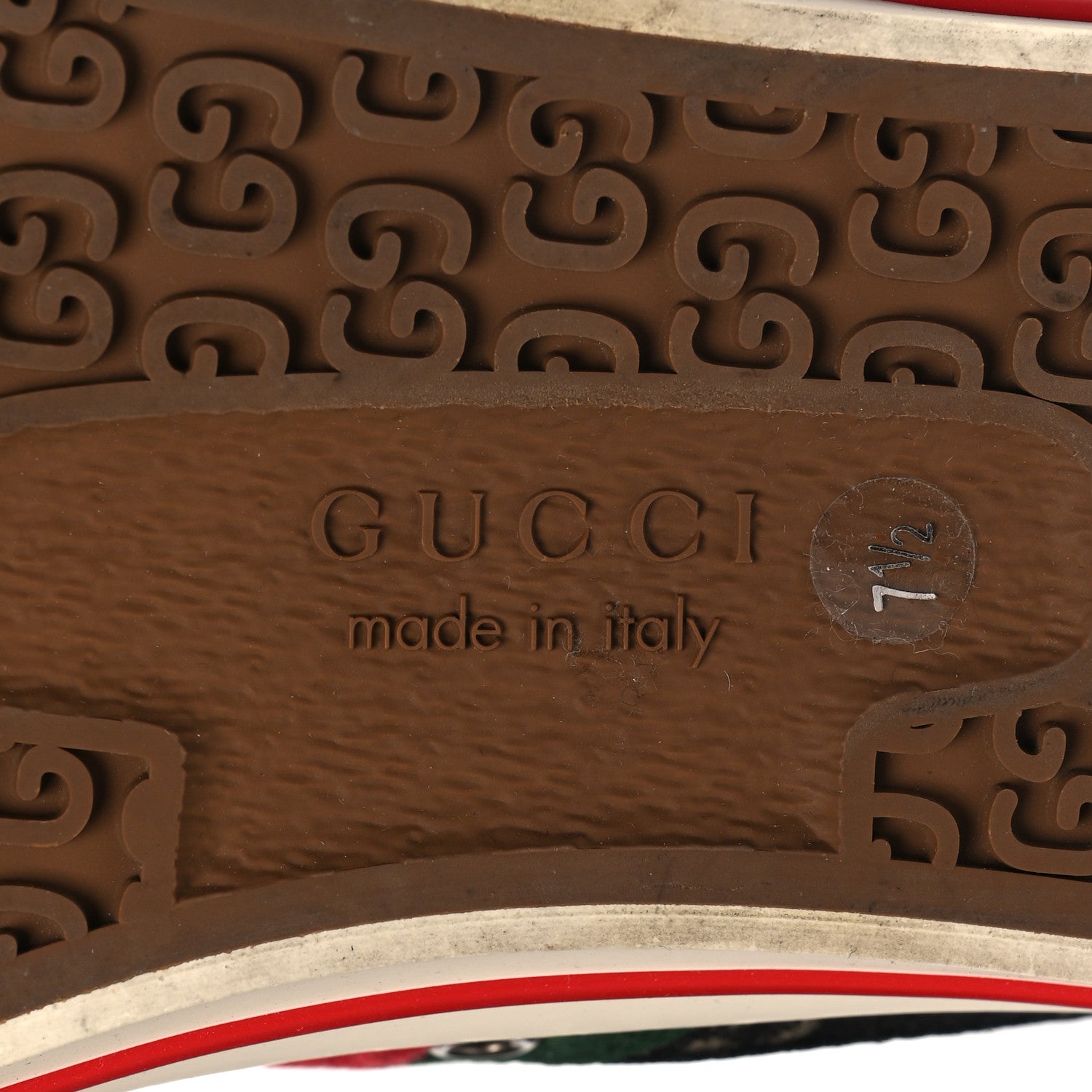 Gucci New Denim GG Monogram Web Mens 1977 Tennis High Top Sneakers 7.5 Black Ivory 7 of 9