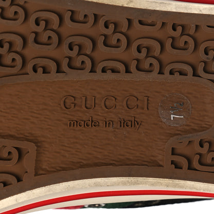 Gucci New Denim GG Monogram Web Mens 1977 Tennis High Top Sneakers 7.5 Black Ivory 7 of 9