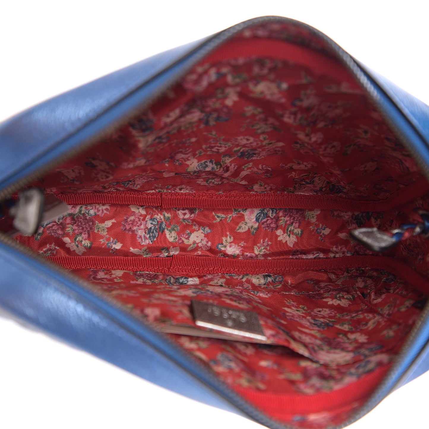 Laminated Nappa Trapuntata Small Zumi Shoulder Bag Rosso Marine Argento