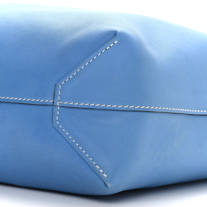 Hermes Veau Sikkim Double Sens 28 Reversible Tote Bleu Sapphire Bleu Paradis 14 of 14