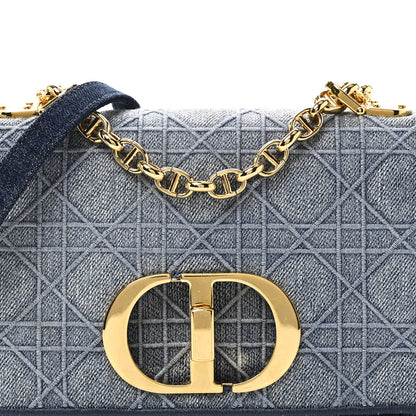 Christian Dior Denim Cannage Small Caro Bag Blue 7 of 9