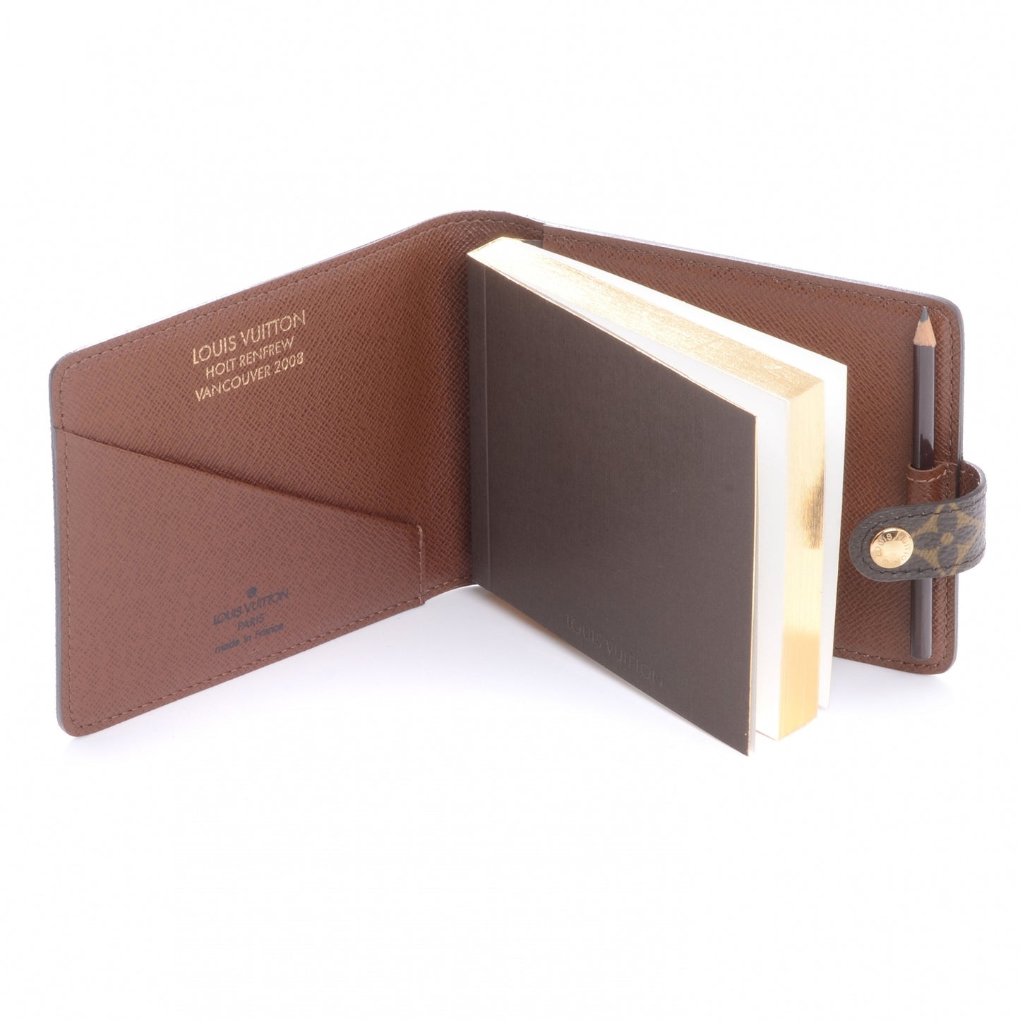 Monogram Notepad Cover w Pencil