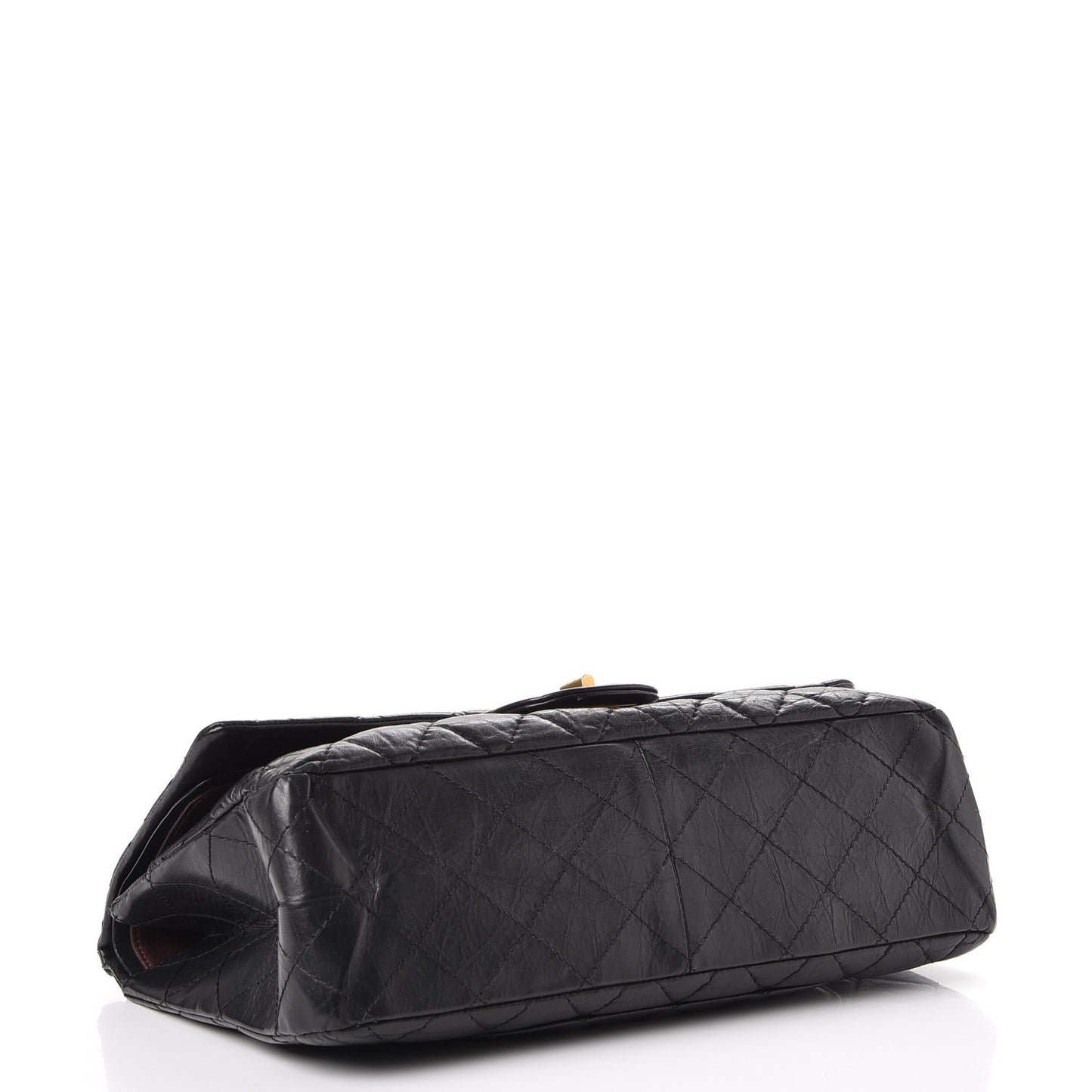 Aged Calfskin Quilted 2.55 Reissue 227 Flap Black