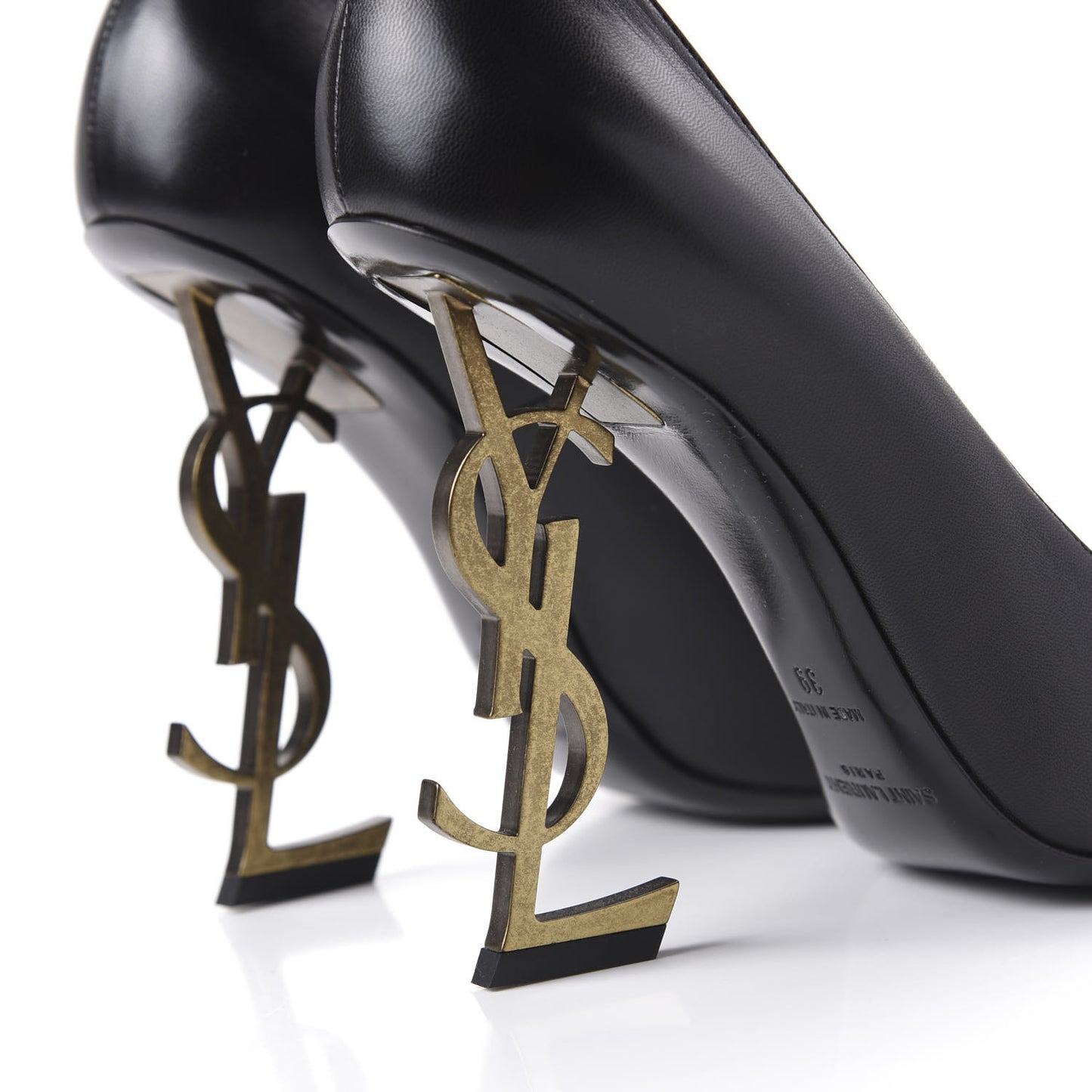 Calfskin Opyum 110 Pumps 39 Black Gold