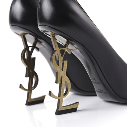 Saint Laurent Calfskin Opyum 110 Pumps 39 Black Gold 10 of 11