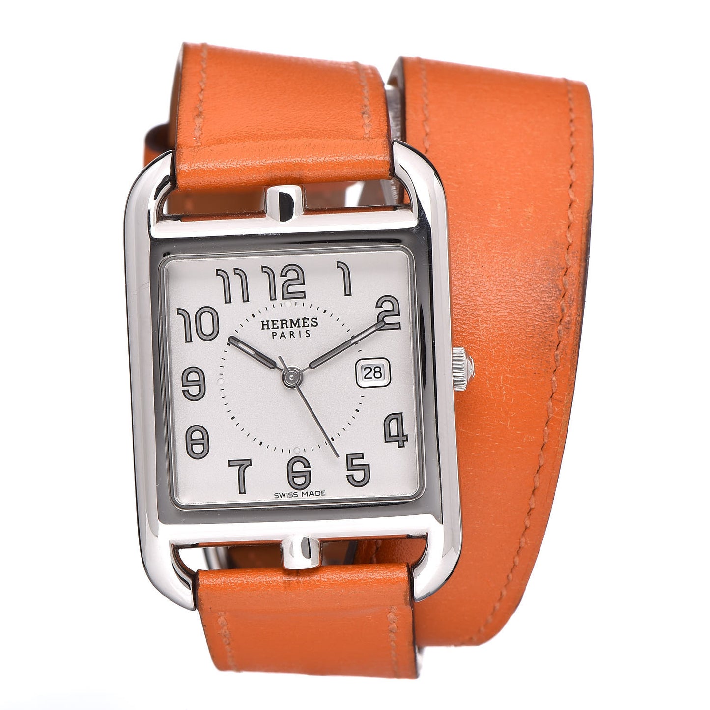 Stainless Steel Swift 29mm Cape Cod Double Tour Quartz Watch Orange